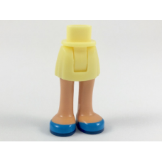 LEGO Friends láb (világossárga szoknya, sötét azúrkék cipő) (23896)